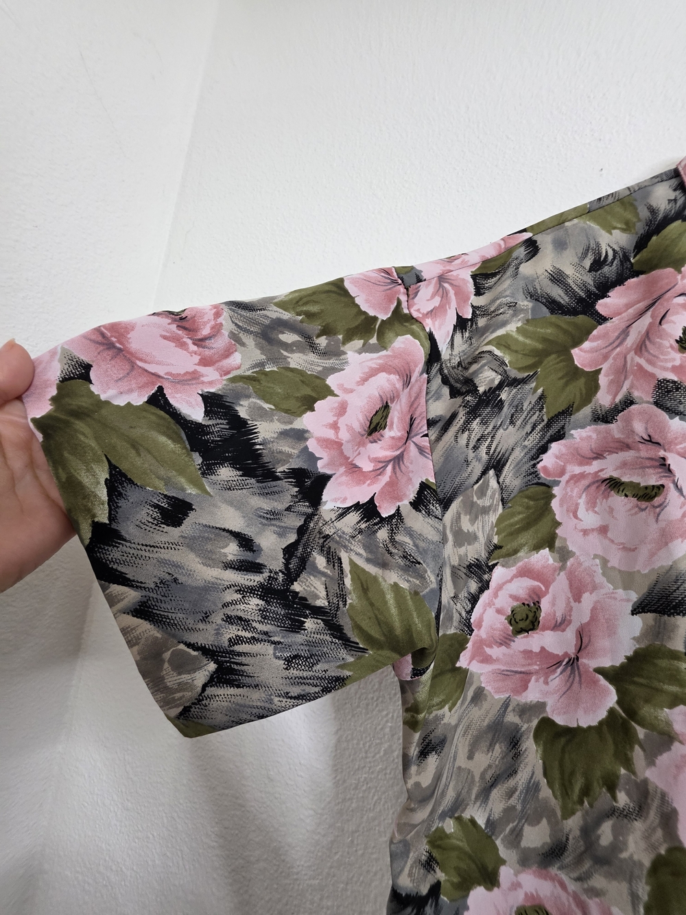 Vintage Joan Walters Womens Floral Short Sleeve Button Down Shirt Top Size L - Picture 5 of 12